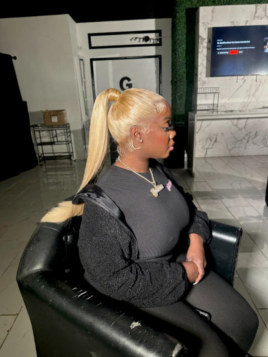 14” 613 full lace wig (for ponytails/ clipper cuts)