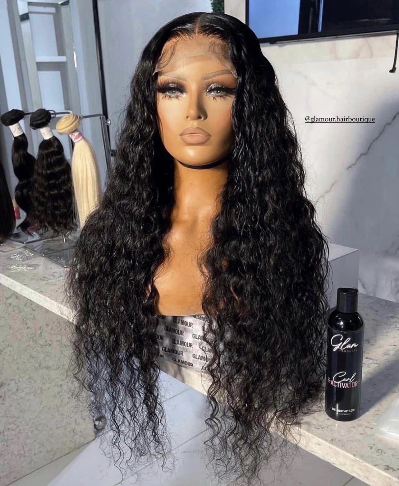 5x5 Transparent Deep Wave Closure Wig (not customized)