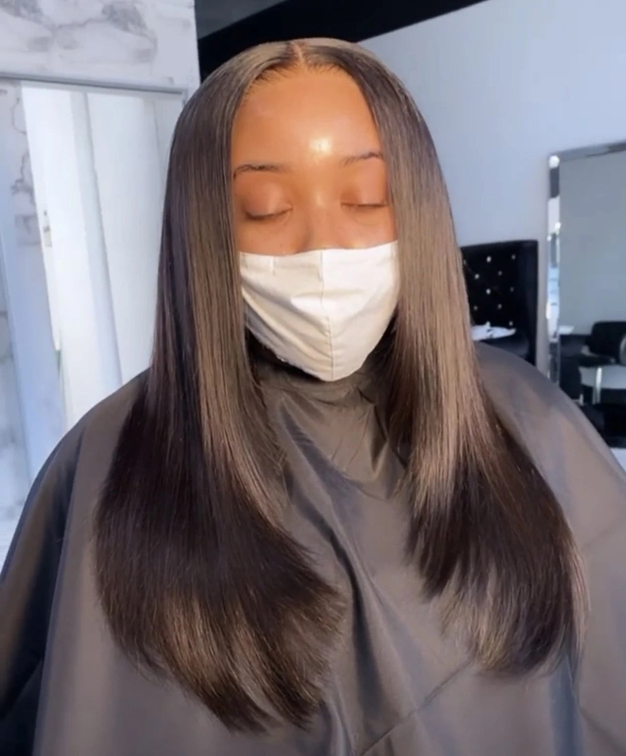 5x5 Transparent Lace Straight Closure wig (not customized)